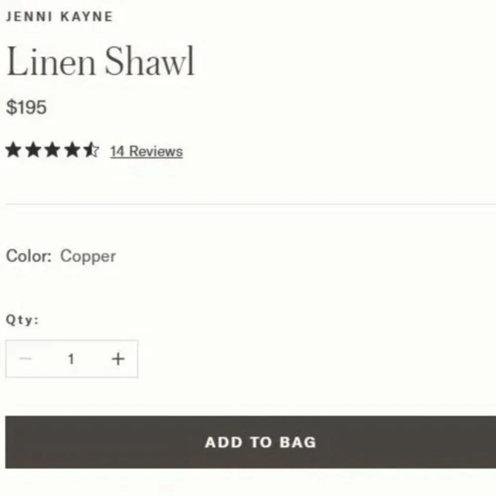 NWT Jenni Kayne Linen Shawl Scarf Copper - Picture 11 of 11